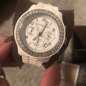 Michael kors white crystal watch! ✨